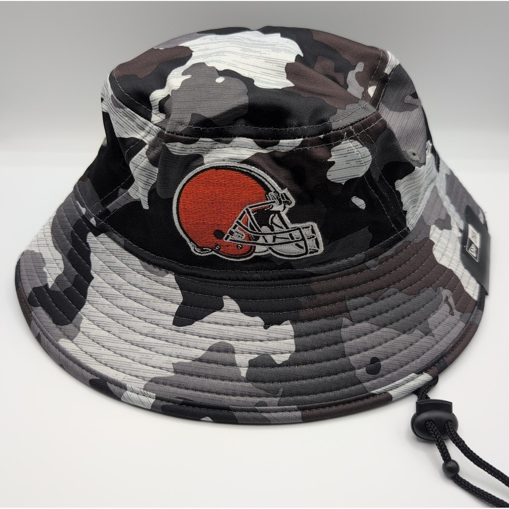 Cleveland Browns New Era Gray Camo Bucket Hat Adult OSFM New With Tags
